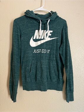 Nike Women’s Green Hooded Sweater – Just Do It Pullover
